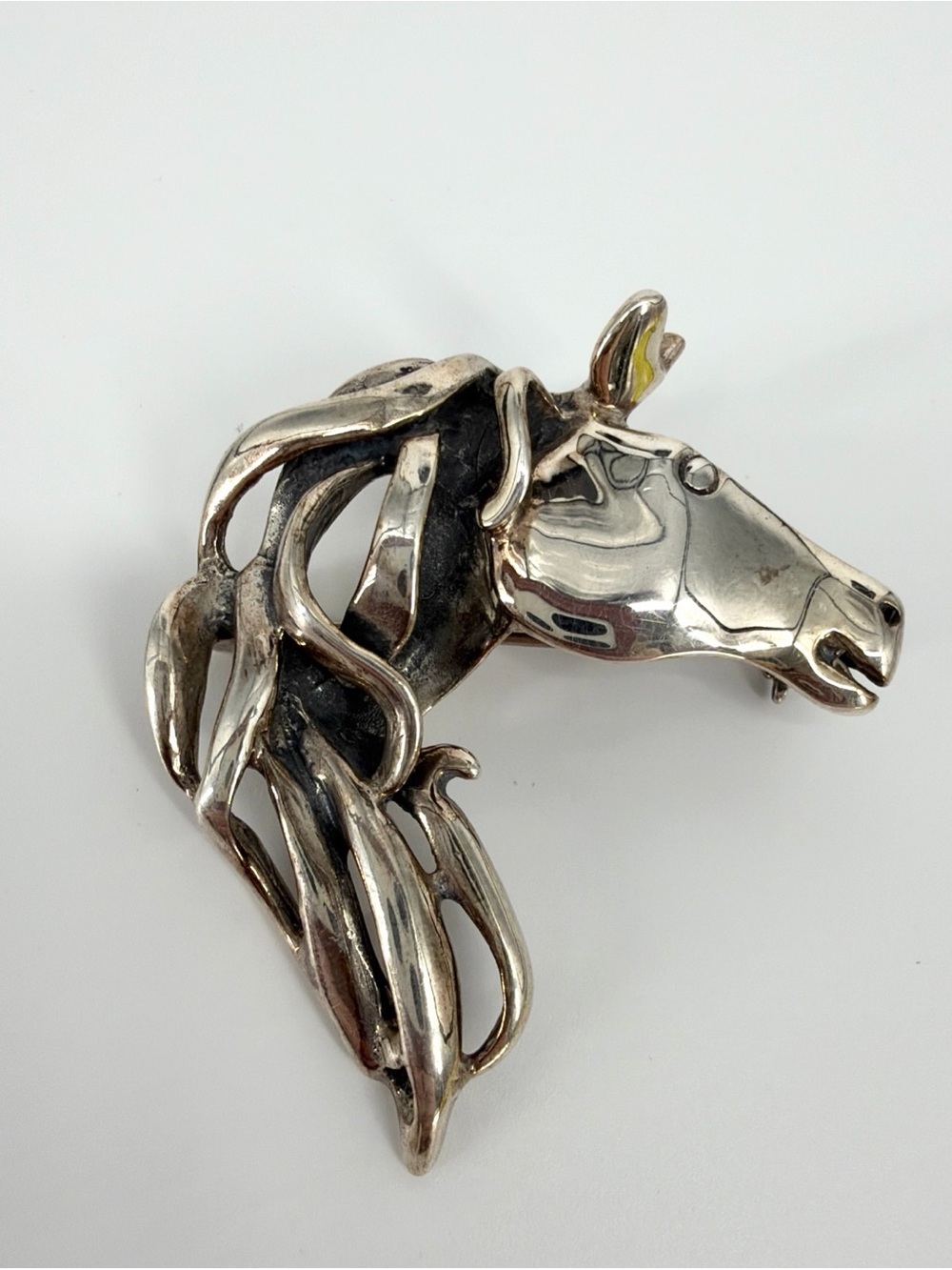 SILPADA HORSE HEAD DERBY RACES 925 STERLING SILVER PENDANT BROOCH PIN